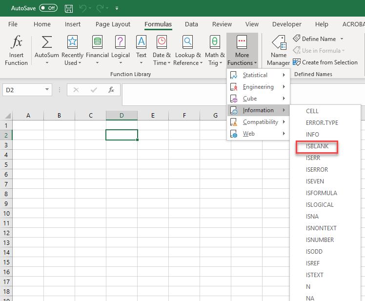 Hướng dẫn cách sử dụng hàm ISBLANK trong Excel qua các ví dụ